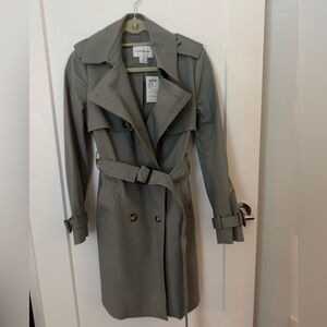 Club Monaco Sage Green Trench Coat NWT